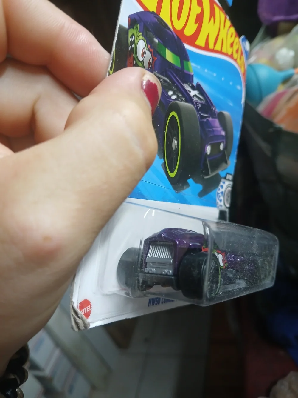 the Hot Wheels HW50 Concept in purple from the 2025 Rod Squad series (collector
